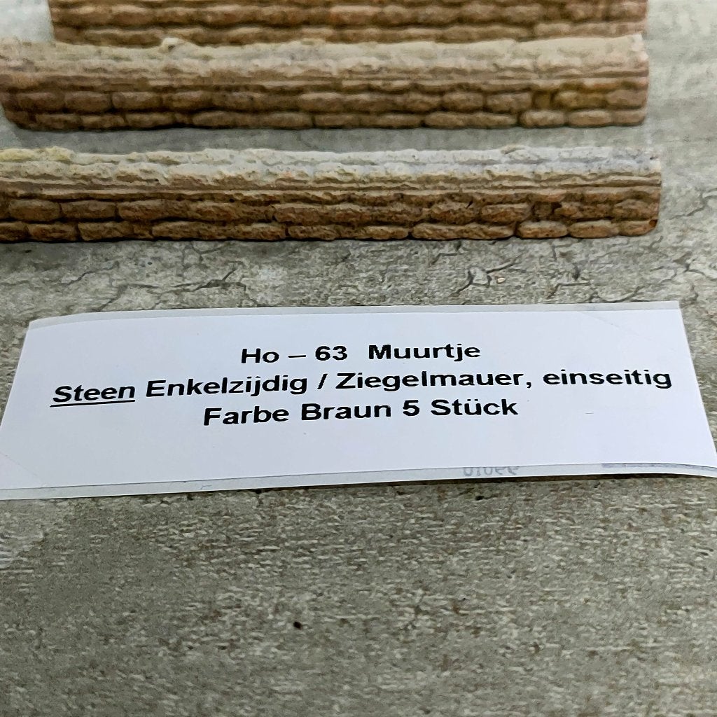 Ho – 63 Muurtjes / Afrastering  Enkelzijdig STEEN Motief, Overige merken, Gelijkstroom, Natuur, Nieuw