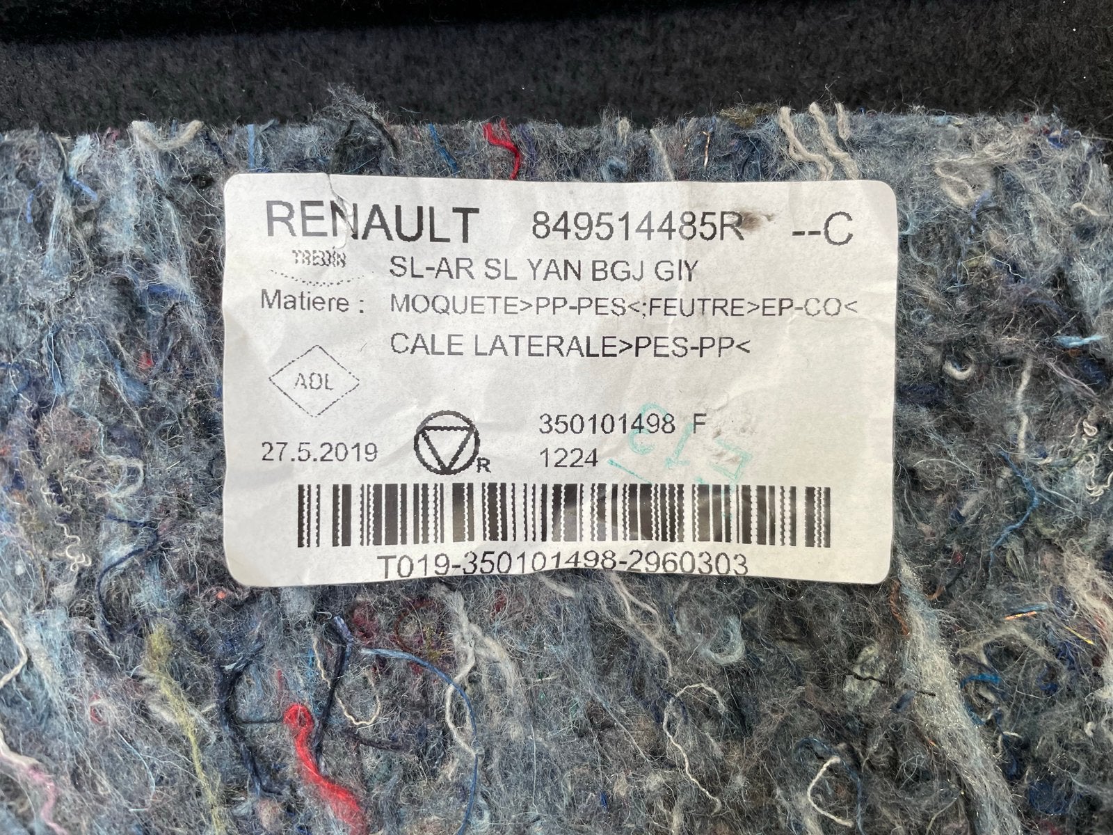 Renault Clio V zijpanelen kofferbak 849514485R en 849501783R, Ophalen of Verzenden, Gebruikt, Renault
