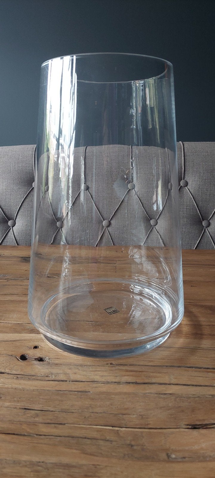 Hoge PTMD vaas, Ophalen of Verzenden, Transparant, 30 cm, Glas