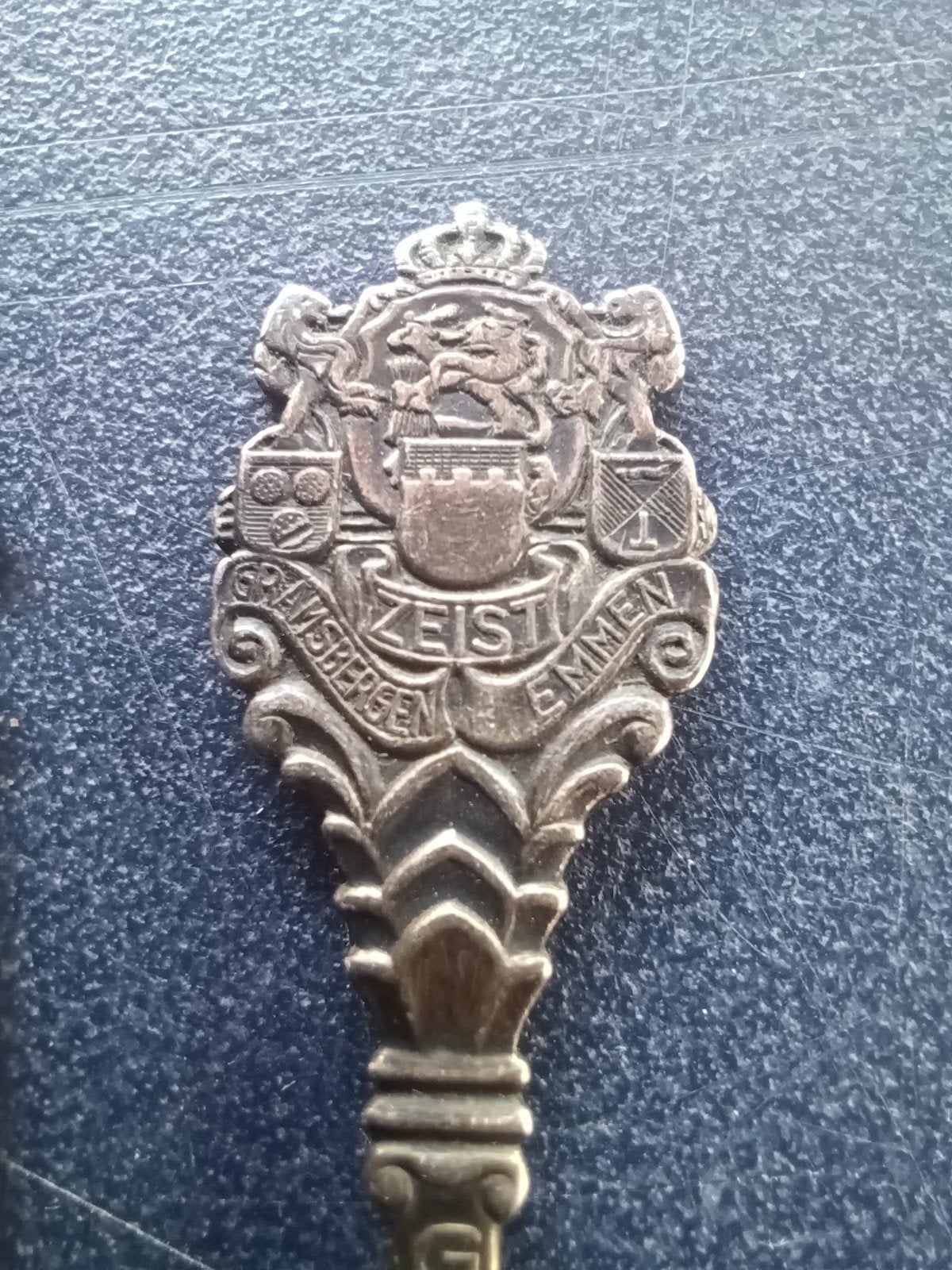 Theelepeltje Zeist Gramsbergen Emmen GERO spant de kroon, Antiek en Kunst, Ophalen of Verzenden