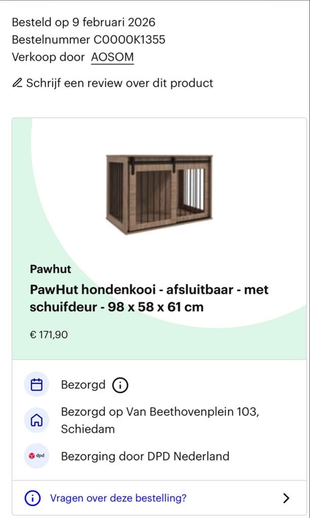 Hondenbench / meubel, Ophalen, Zo goed als nieuw
