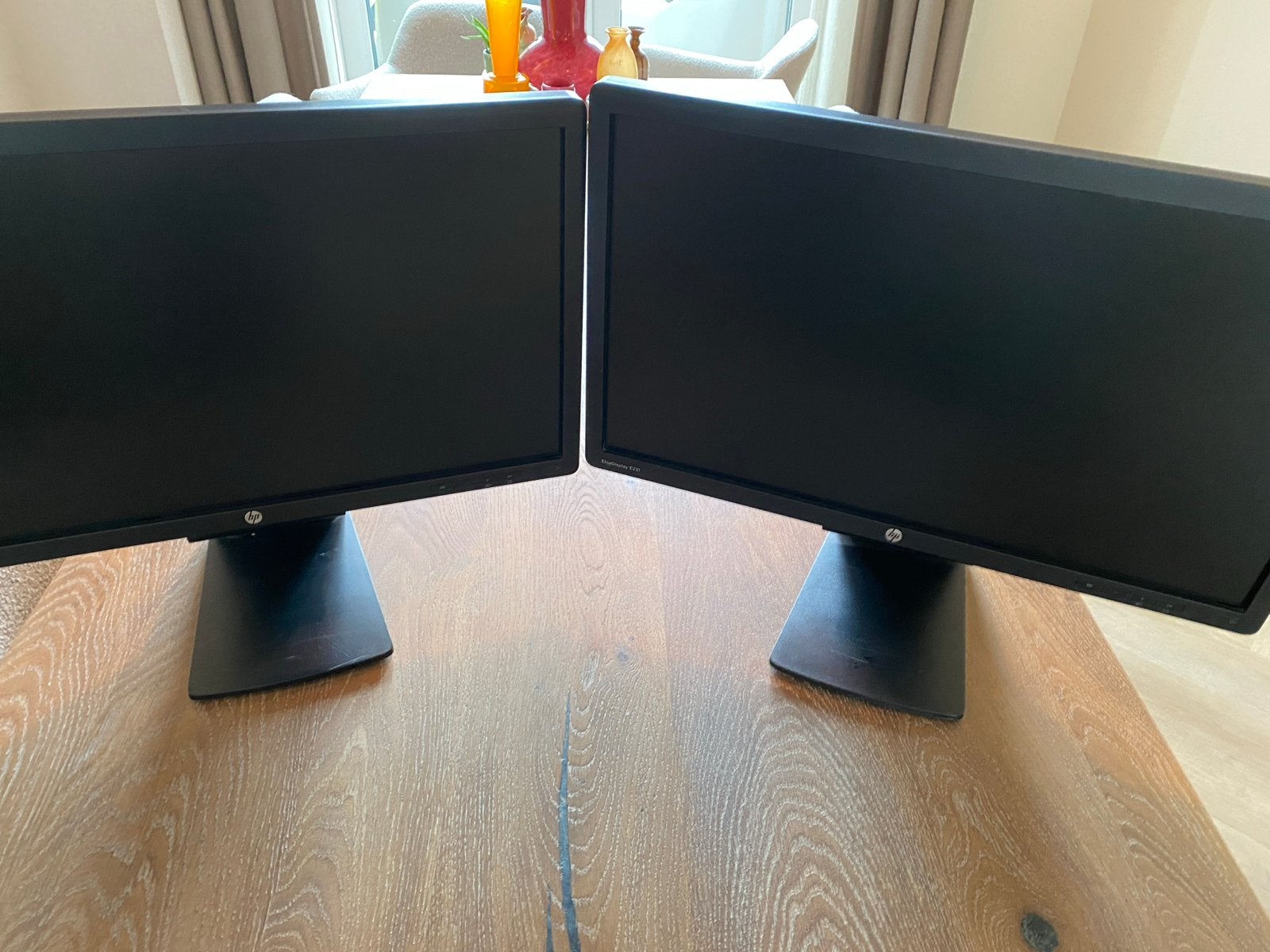 2x HP EliteDisplay E231 Monitor - Full HD, 23 inch, Ophalen, Gebruikt, IPS, In hoogte verstelbaar