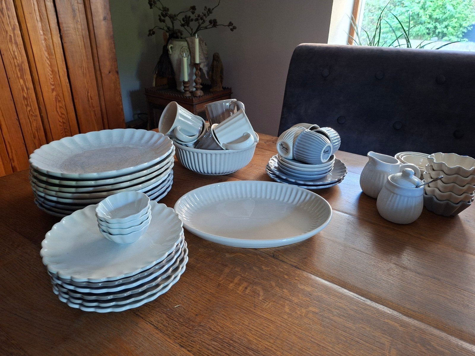 Uitgebreid Myrte IBLAURSEN servies - Zo goed als nieuw, Ophalen, Keramiek, Zo goed als nieuw, Effen