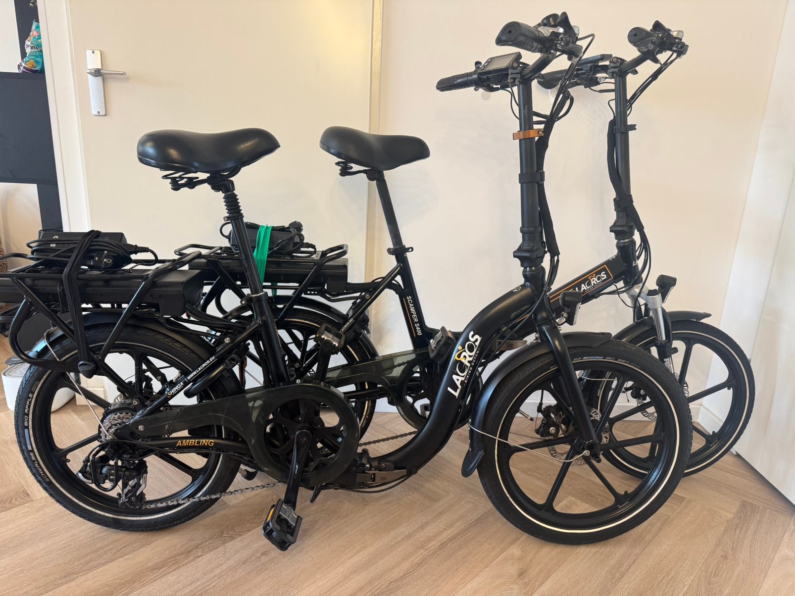 2x zgan Lacros S400 elektrische vouwfietsen, Ophalen, Zo goed als nieuw, 20 inch of meer, Versnellingen