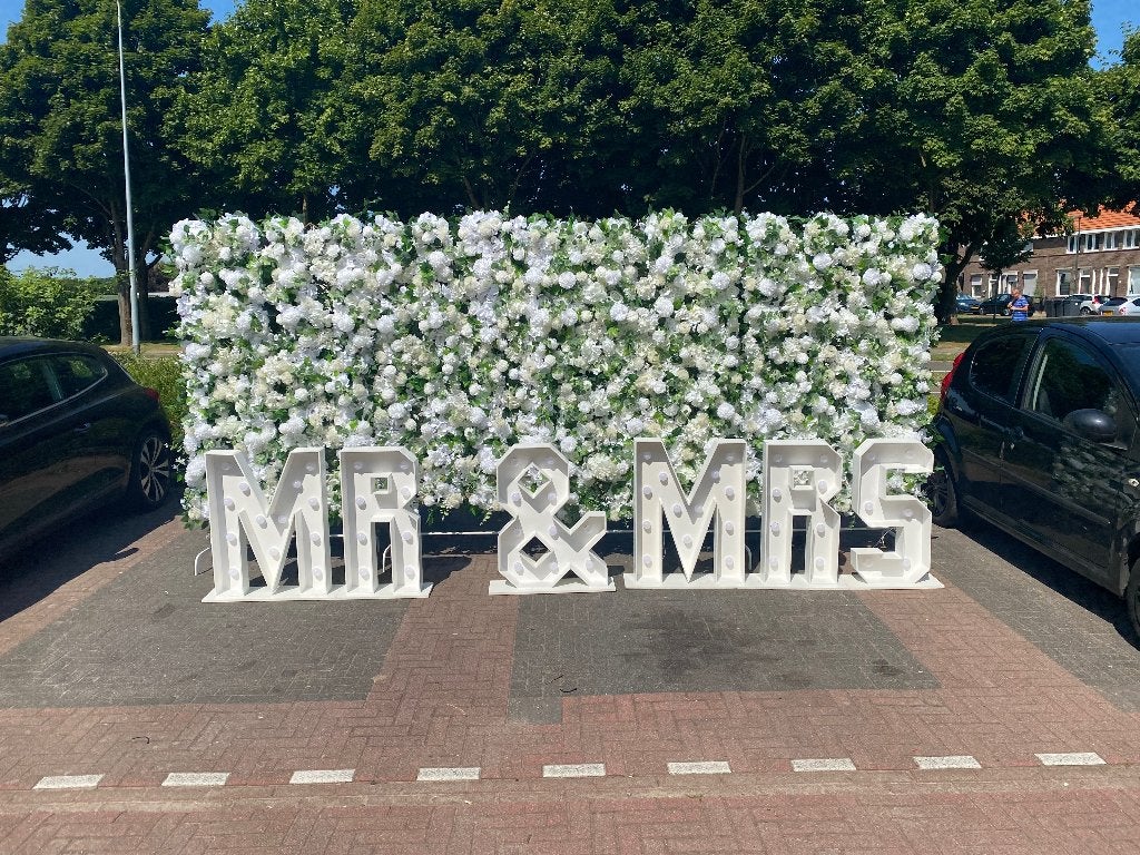 Bloem decoratie bruiloft led letters, Ophalen, Zo goed als nieuw, Versiering, Geboorte of Huwelijk