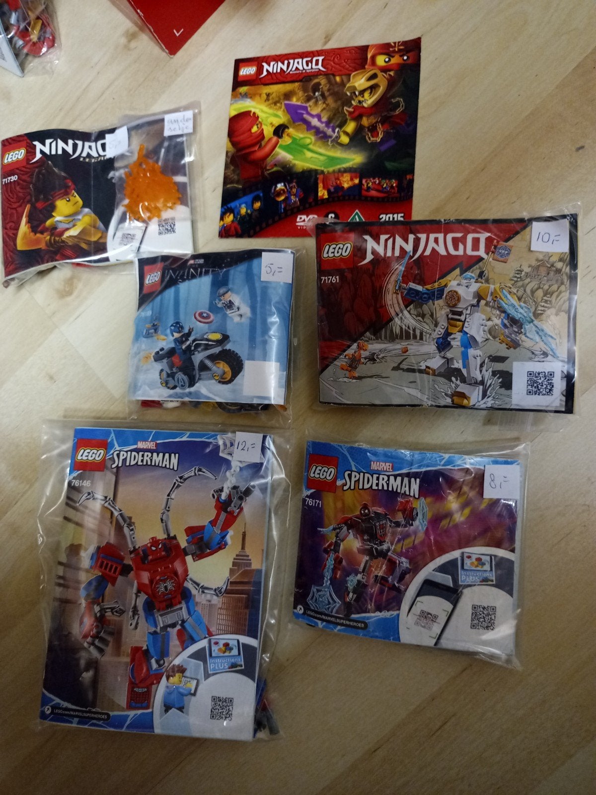 Lego Ninjago. Spiderman enz.
