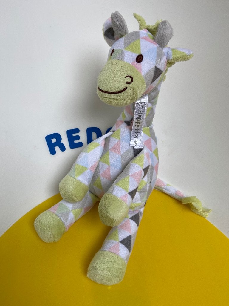 K2506 happy horse giraf giraffe blokjes, Kinderen en Baby's, Speelgoed | Knuffels en Pluche, Ophalen of Verzenden, Zo goed als nieuw