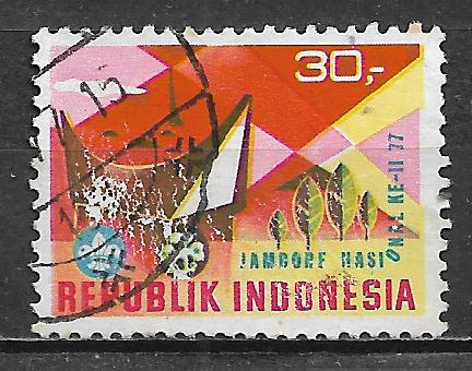 Indonesie 1977 Nationale Jamboree scouting, Verzenden, Gestempeld, Zuidoost-Azië