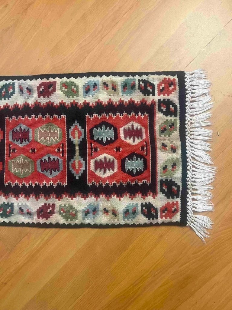 Vintage kelim kleed met ingestikte yogamat 110/36, Gebruikt, 100 tot 150 cm, Ophalen of Verzenden, Mon Plaisir 19, Etten-Leur, Netherlands