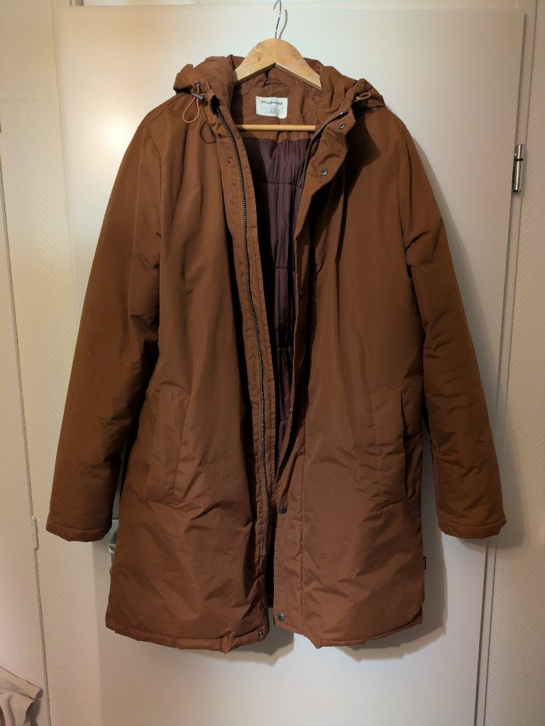 Winterjas madness brown brick heren, Ophalen, Maat 52/54 (L), Bruin, Gedragen