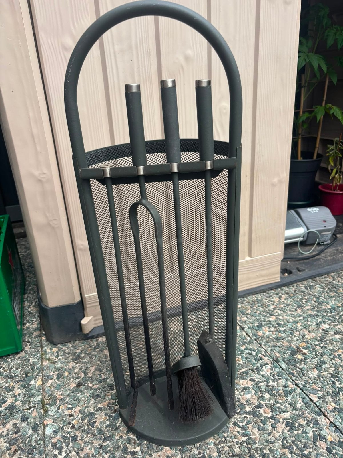 Haardstel met houder, Ophalen of Verzenden, Gebruikt, Houthaard