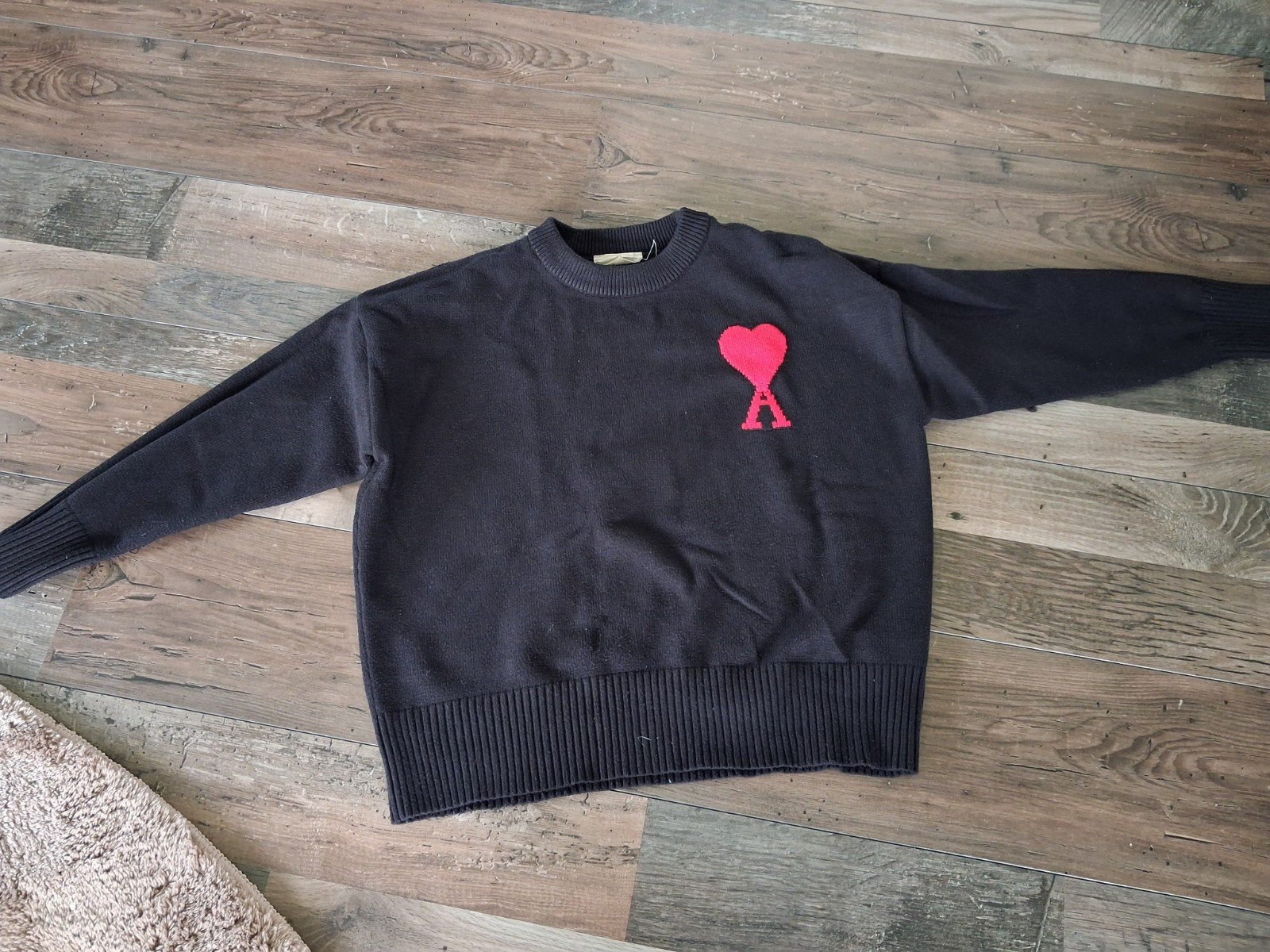 Ami Paris Heren Trui Zwart Maat M/L, Kleding | Heren, Truien en Vesten, Ophalen, Maat 48/50 (M), Zwart, Ami