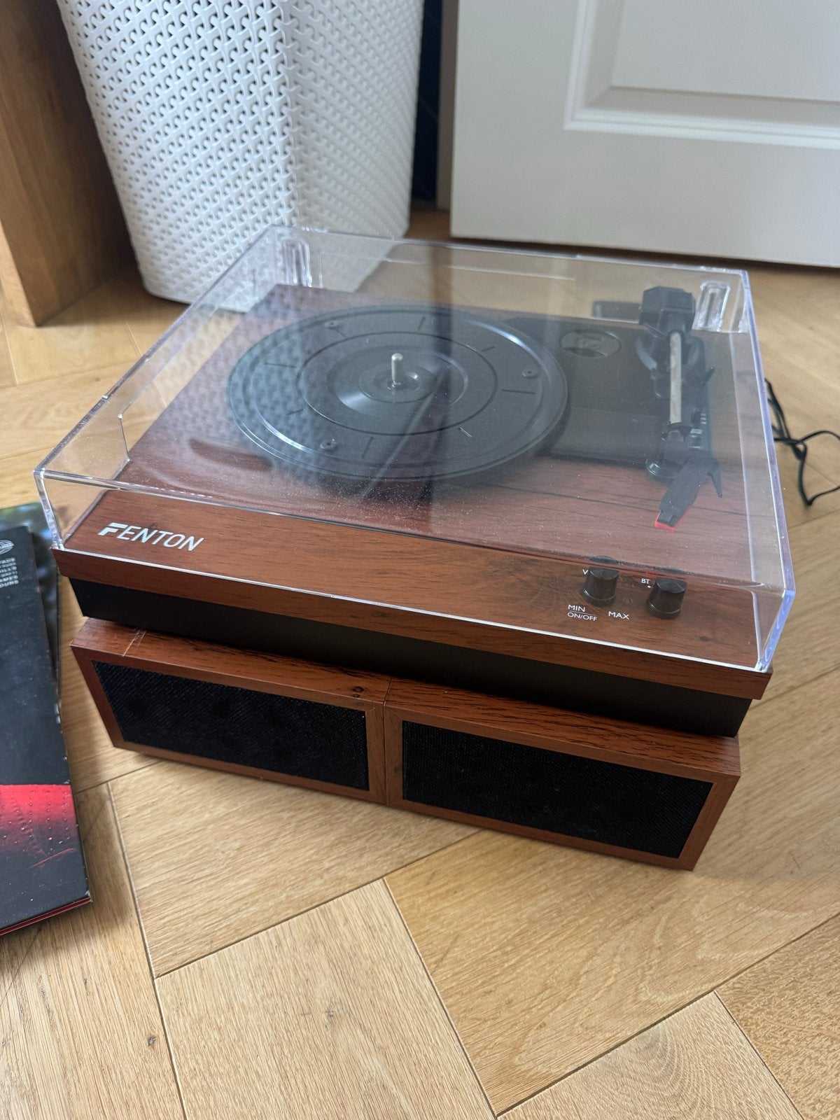 Fenton platenspeler met optioneel 2 platen, Ophalen of Verzenden, Zo goed als nieuw, Platenspeler, Overige merken