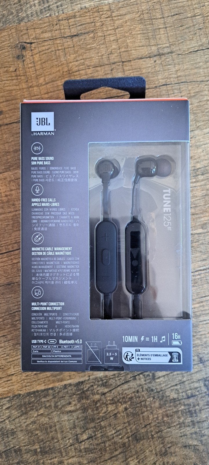 Foto 3 van JBL Tune 125 BT Wireless - Zwart - Nieuw!