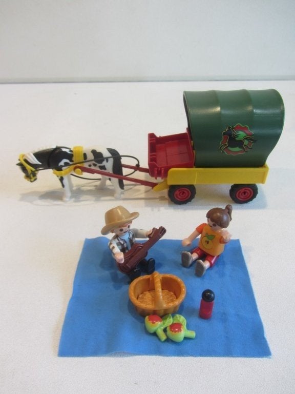 PLAYMOBIL Picknick met ponywagen en twee kinderen - 6948, Kinderen en Baby's, Ophalen of Verzenden, Gebruikt, Losse onderdelen