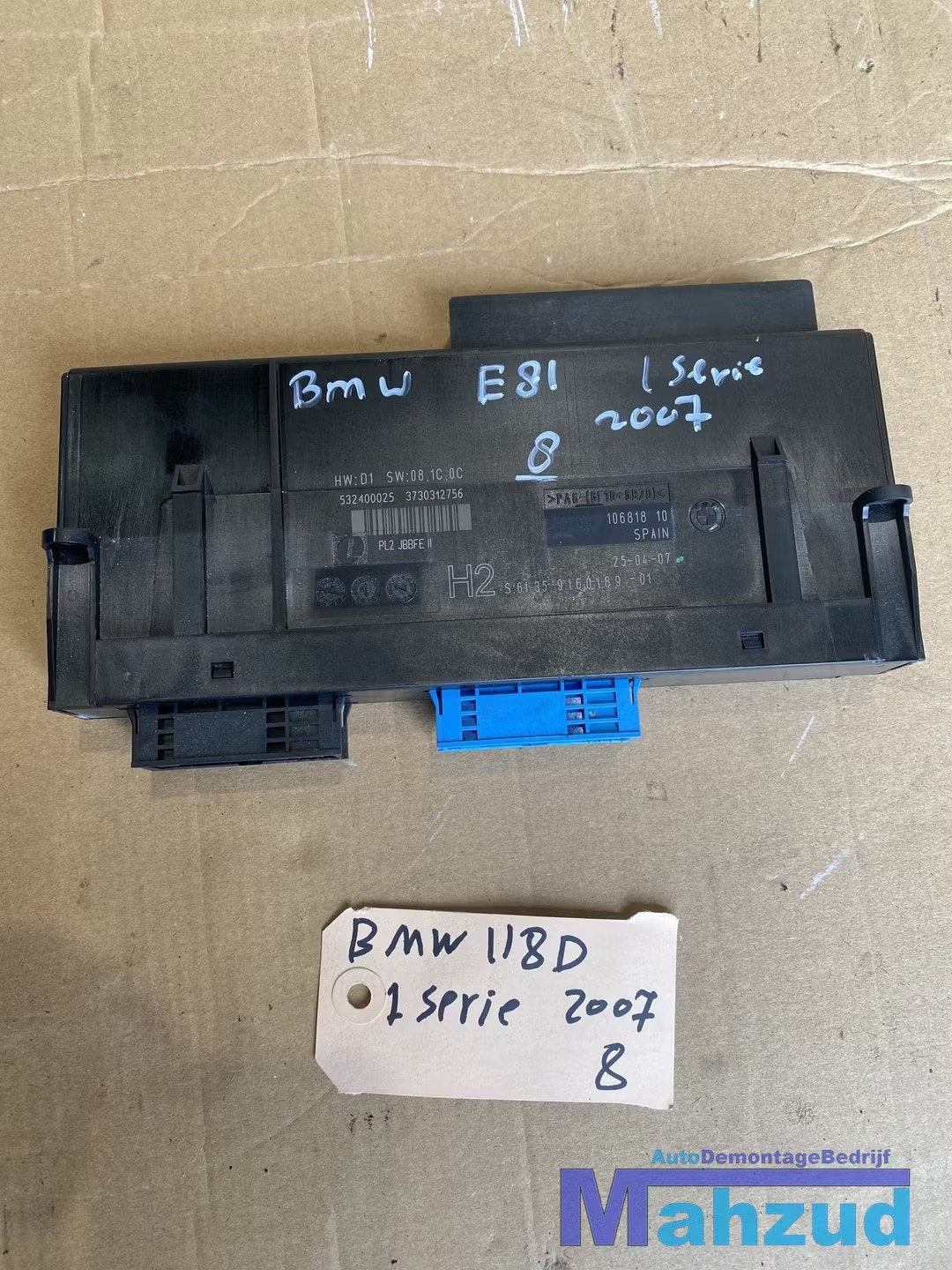 BMW 1 SERIE E87 E81 Bodycontrole module 6135916018901, Petuelring 130
80788  Munich, DE, Gebruikt, Info@bmw.de, Ophalen of Verzenden
