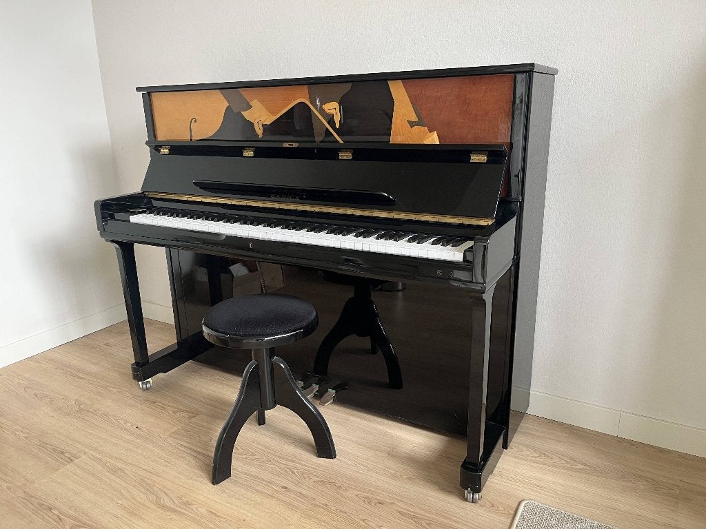 Prachtige Samick piano, Ophalen, Zwart, Zo goed als nieuw, Piano