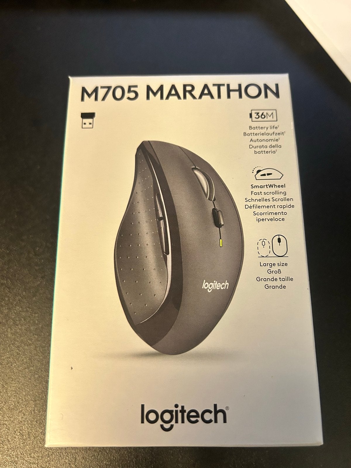Logitech M705 Marathon Draadloze Muis - Nieuw in doos, Computers en Software, Rechtshandig, Muis, Ergonomisch, Nieuw