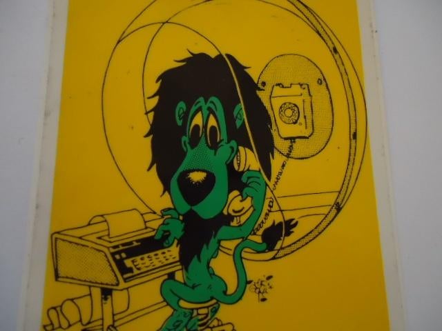 sticker oud TELEX TELEFOON Kappen Buursema leeuw strip, Verzamelen, Stickers, Verzenden, Zo goed als nieuw, Bedrijf of Vereniging