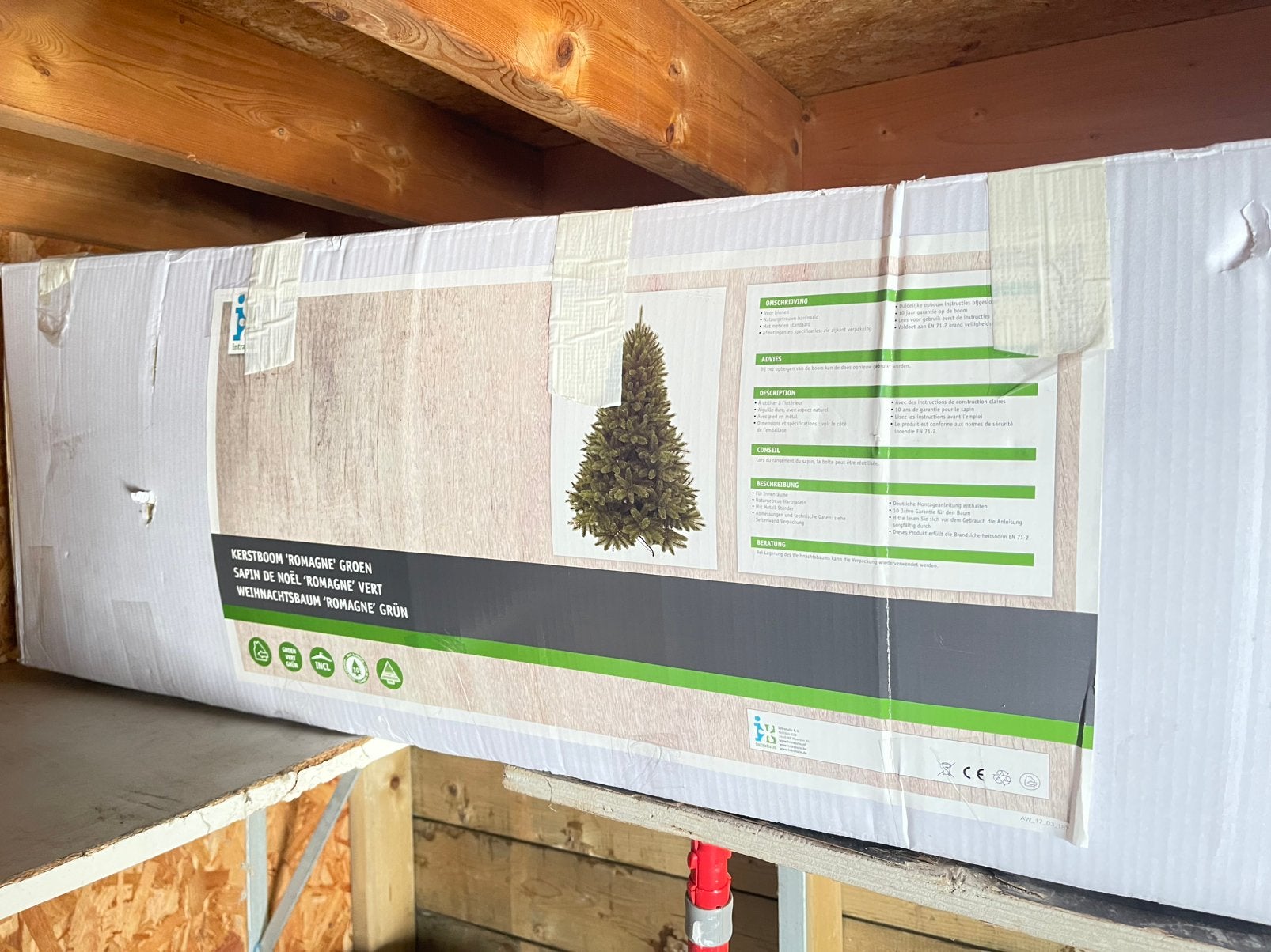 Kerstboom Triumph tree romagne groen, Ophalen, Gebruikt, Minder dan 10 m², Kunstgras