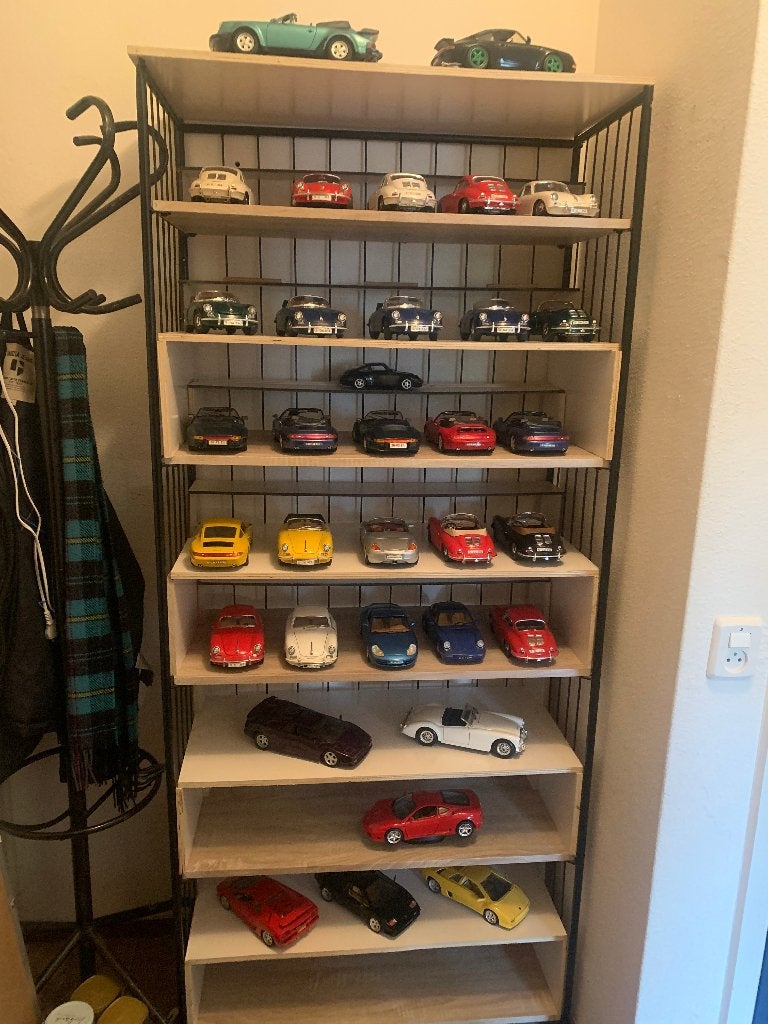 verzameling  porsche 1op18   27 stuks, Ophalen, Zo goed als nieuw, Auto, Bburago