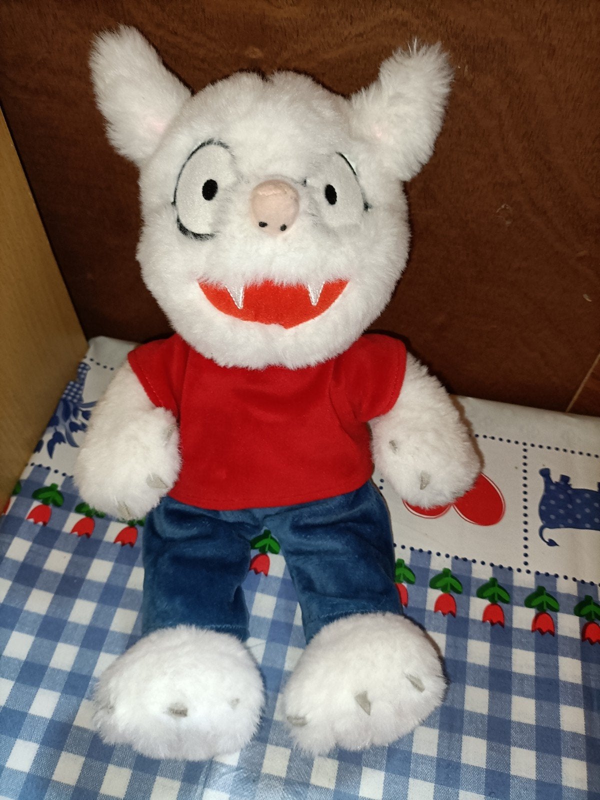 Dolfje Weerwolfje knuffel Paul van Loon 34 cm groot, Ophalen of Verzenden, Zo goed als nieuw, Overige typen