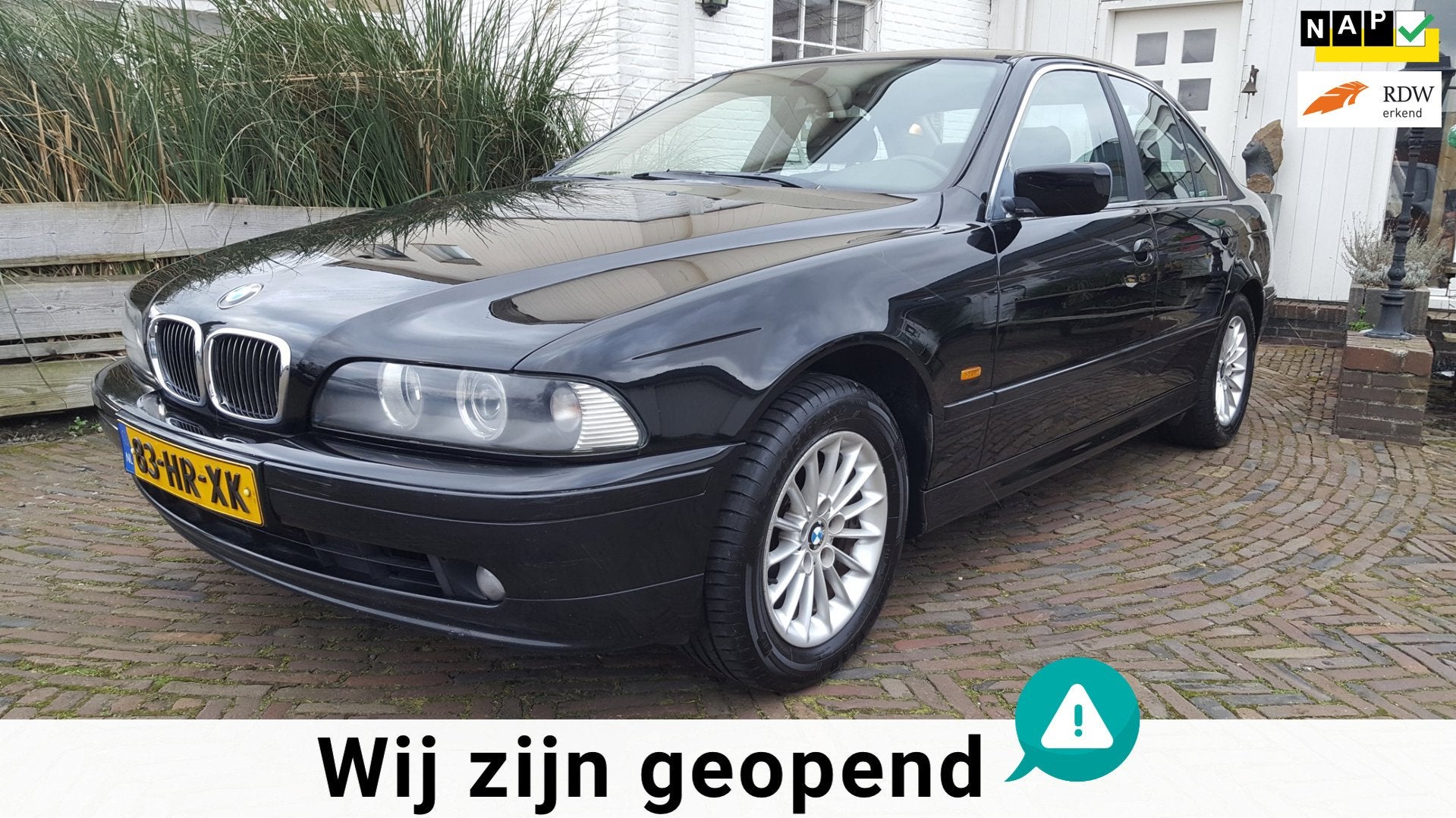 BMW 5-serie 520i Automaat , Zeer mooie en goede youngtimer ., Auto's, Achterwielaandrijving, Gebruikt, Met garantie (alle), Zwart