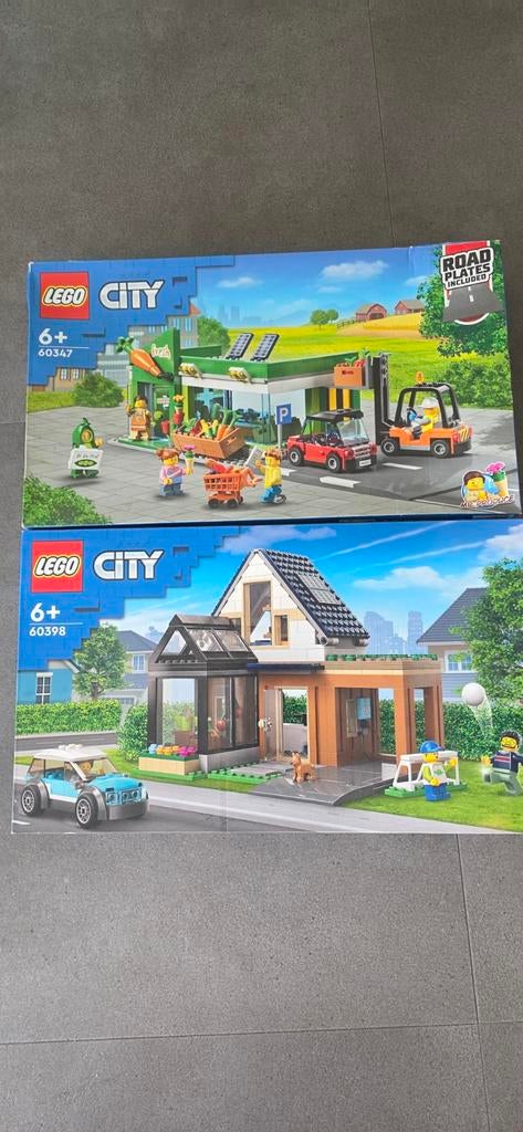 LEGO City: Supermarkt (60347) & Modern Huis (60398) - Nieuw, Kinderen en Baby's, Speelgoed | Duplo en Lego, City, Lego, Compleet
