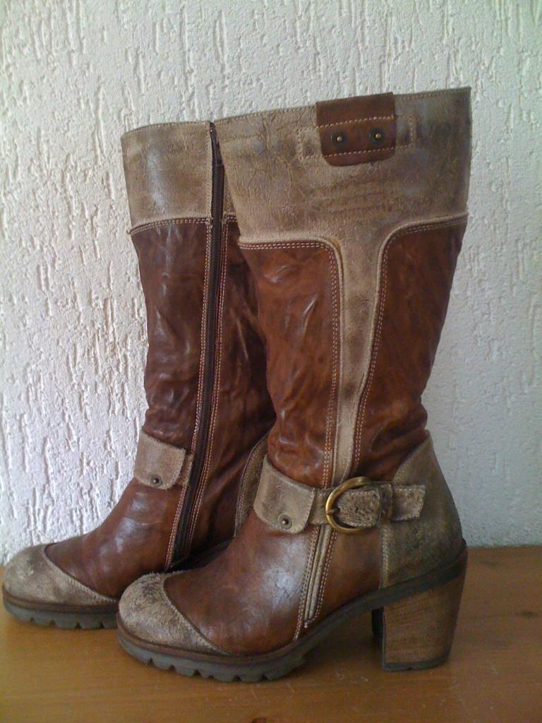 laarzen, maat 38, Kleding | Dames, Schoenen, Hoge laarzen, Manas design, Bruin, Ophalen of Verzenden