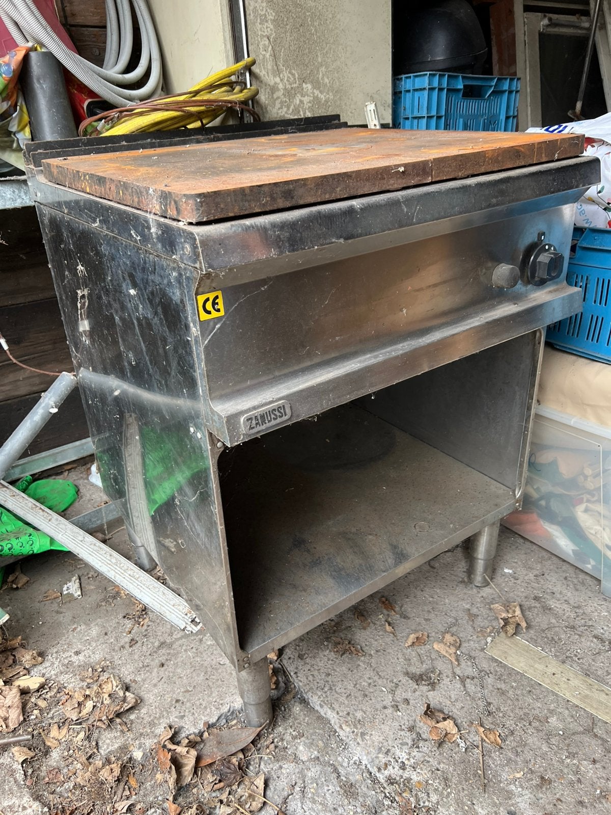 Plaatkooktafel rvs, Ophalen, Gebruikt