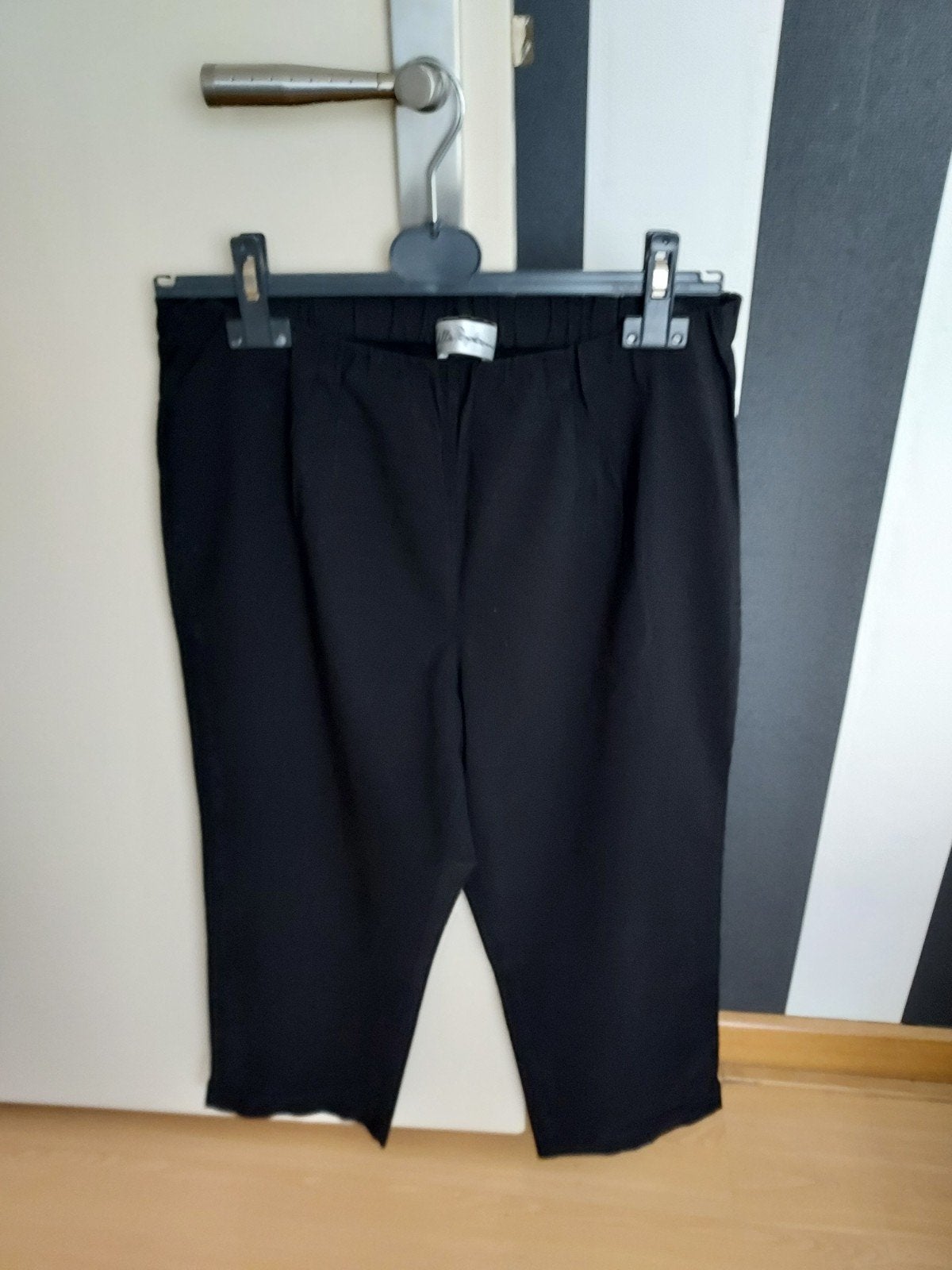 Ulla Popken Zwarte Capri Broek Maat 46/48 (XL), Kleding | Dames, Broeken en Pantalons, Zwart, Maat 46/48 (XL) of groter, Ulla Popken