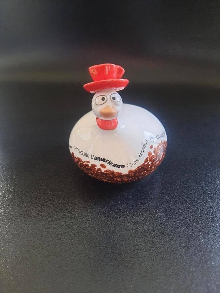 Vrolijke (koffie) kip van J-Line, Verzamelen, Beelden en Beeldjes, Ophalen of Verzenden, Zo goed als nieuw, Dier
