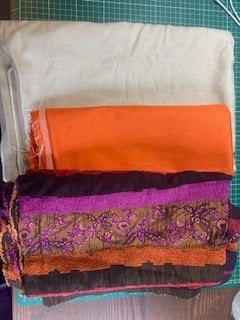 Stoffenpakket: nieuwe stoffen voor creatieve projecten, Hobby en Vrije tijd, Overige materialen, Gebruikt, Meerkleurig, 120 cm of meer