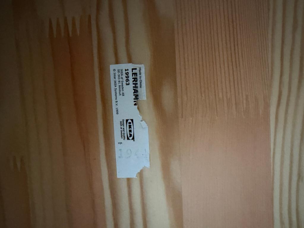 Ikea Lerhamn tafel met 2 stoelen - Zwart, Ophalen, Gebruikt, 50 tot 100 cm, Vierkant