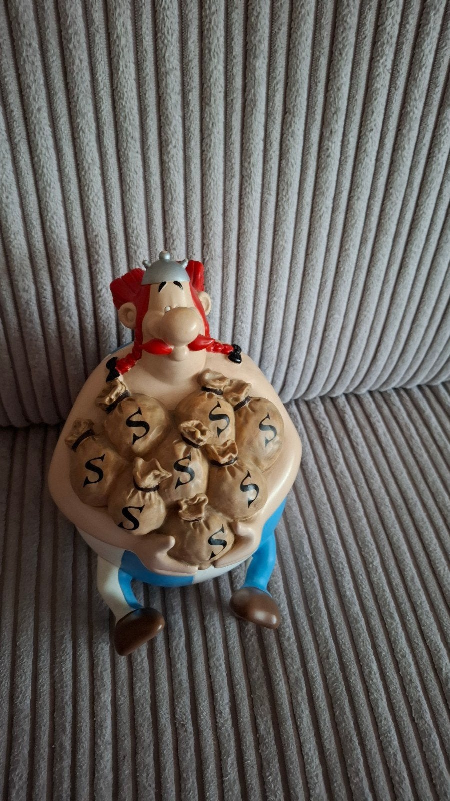 Obelix spaarpot - merk plastoy - decoratief figuur, Verzamelen, Ophalen of Verzenden, Gebruikt, Overige materialen, Strip- of Tekenfilmfiguur