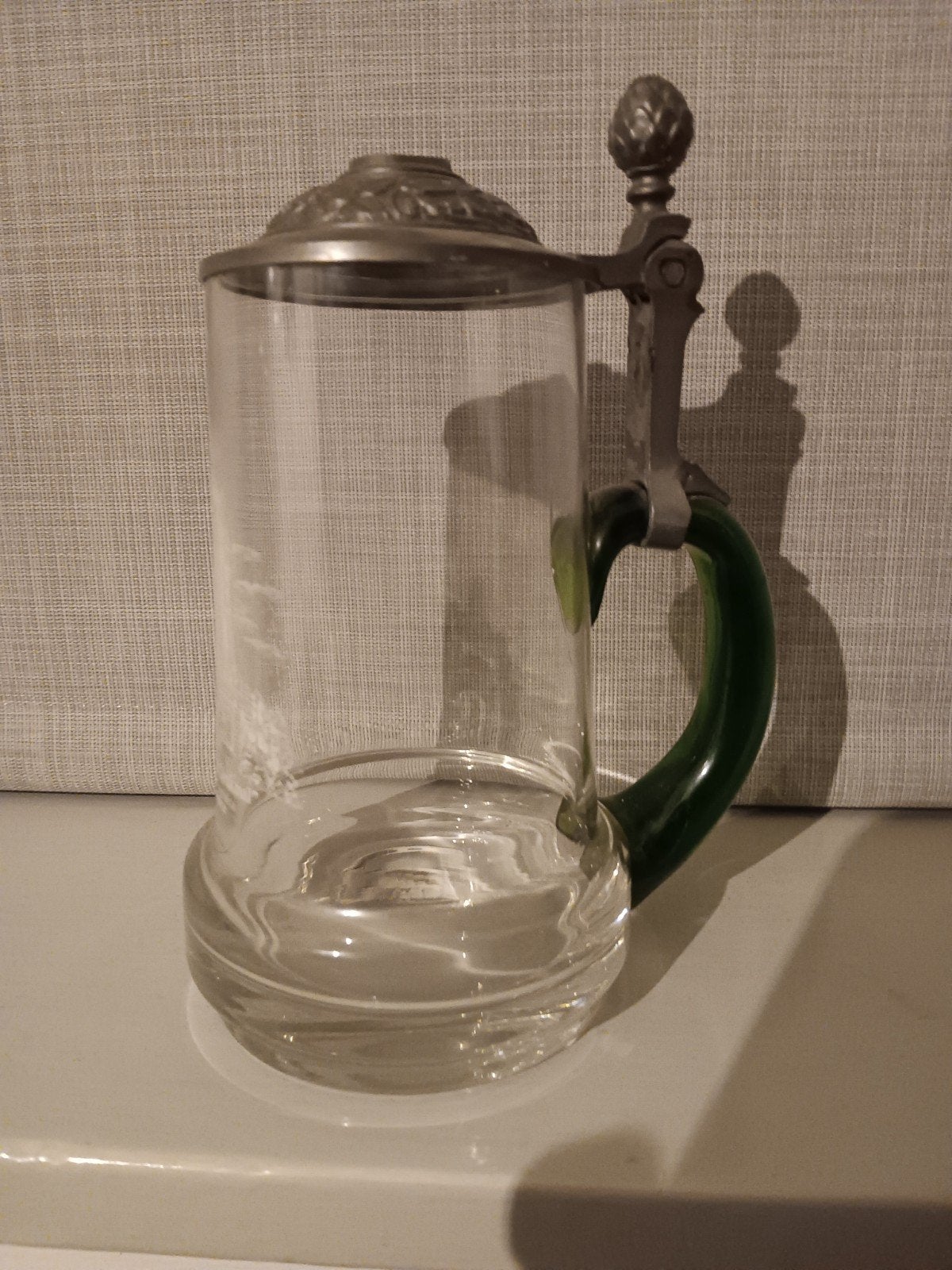 vintage bierpul met deksel, Verzamelen, Biermerken, Ophalen, Zo goed als nieuw, Pul(len), Overige merken