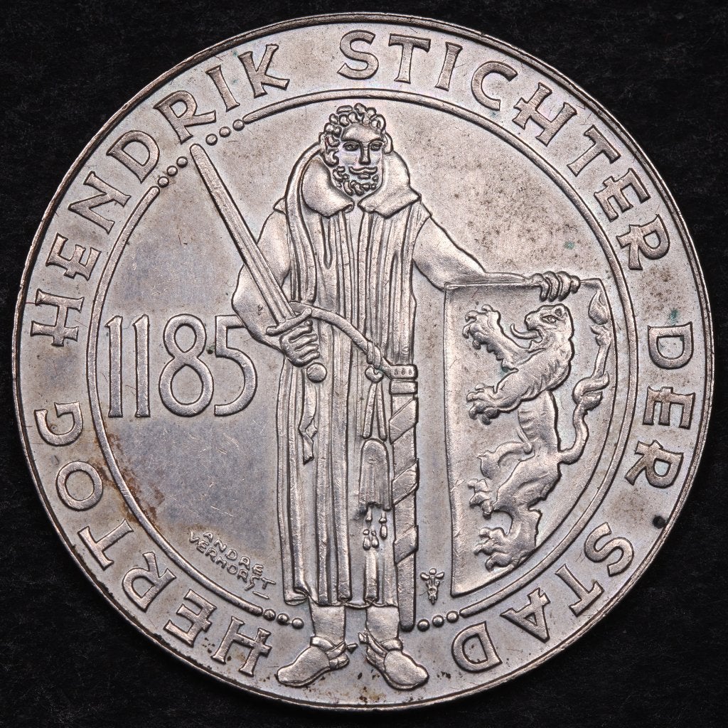 Gulden Den Bosch 1935 of Zilveren Hendrik. Unc. (P), 1 gulden, Zilver, Ophalen of Verzenden, Koningin Wilhelmina