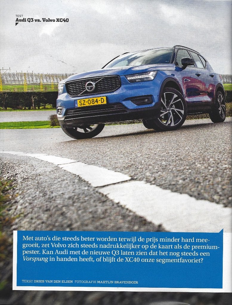 Autovisie test Audi Q3 versus Volvo XC40 2019, Boeken, Ophalen of Verzenden, Gelezen, Overige merken