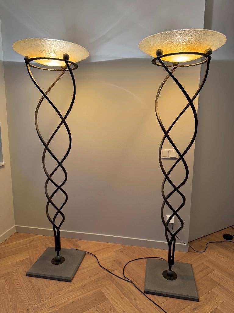 Vloerlampen Terzani Antinea, Huis en Inrichting, Lampen | Vloerlampen, Ophalen, Zo goed als nieuw, Glas, 150 tot 200 cm