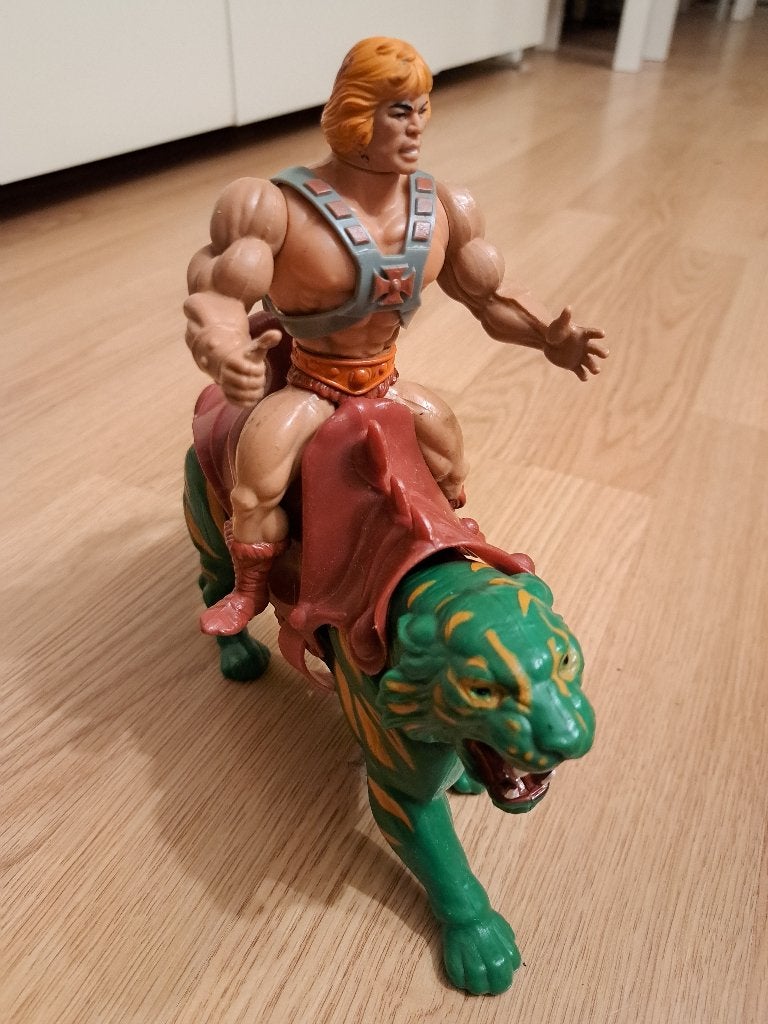 Masters of the Universe; He-man & Battle Cat, Ophalen of Verzenden, Gebruikt