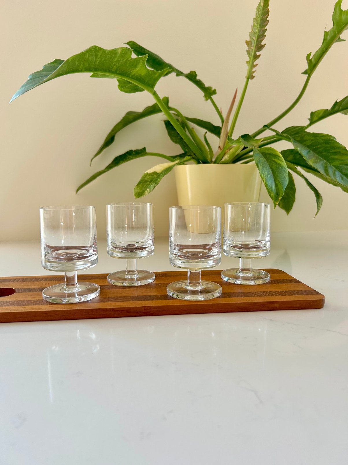 4 vintage likeurglaasjes. Kristal | Peill Putzler | jaren 60, Antiek en Kunst, Antiek | Glas en Kristal, Ophalen of Verzenden