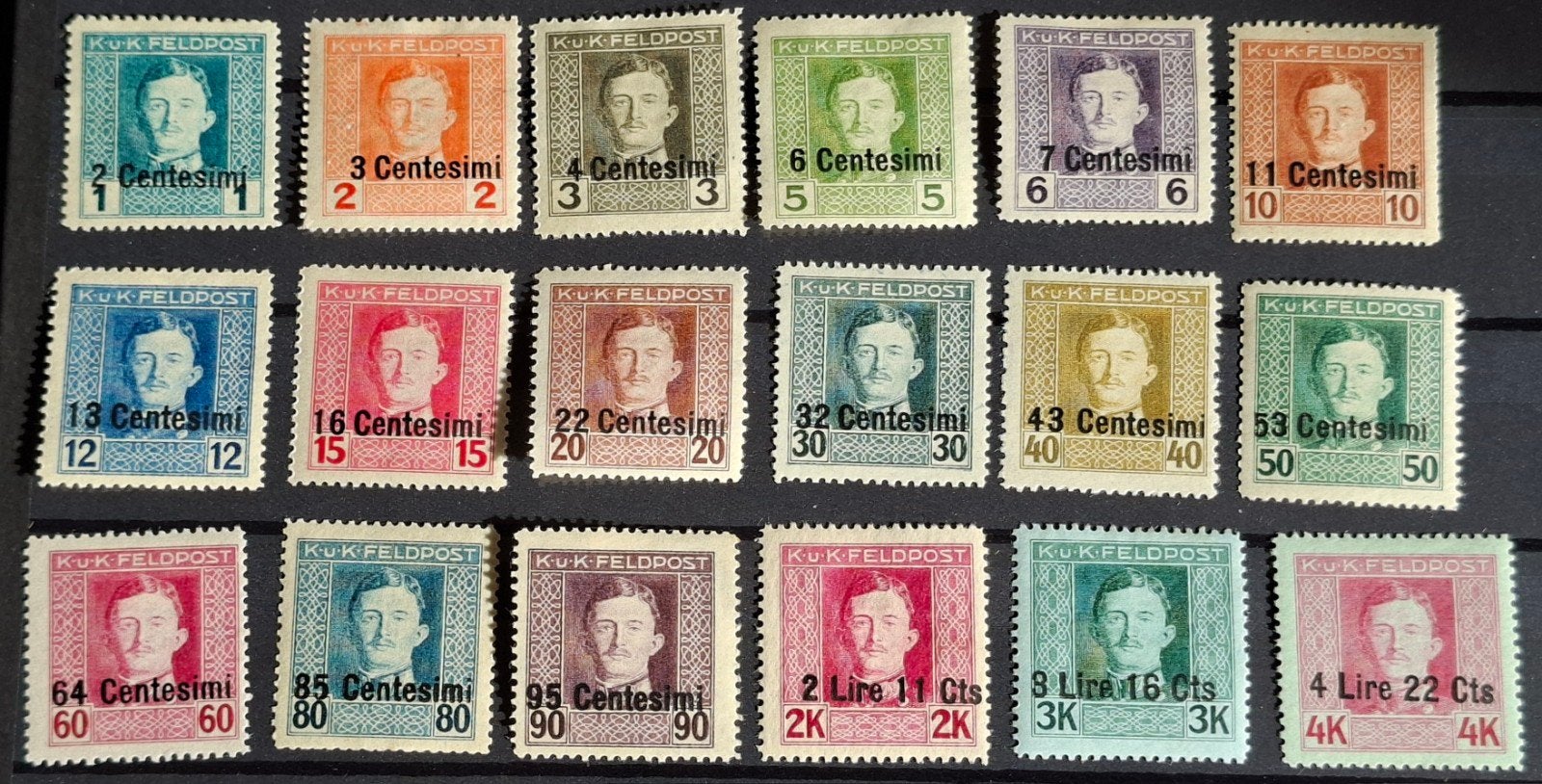 Oostenrijk  Hongarije K.U.K. Feldpost 1918. Uitgifte Italië, Postzegels en Munten, Ophalen of Verzenden