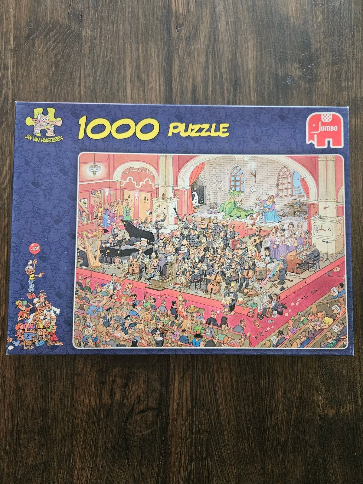 Jan van Haasteren de Opera 1000 stukjes, Ophalen of Verzenden, 500 t/m 1500 stukjes, Zo goed als nieuw