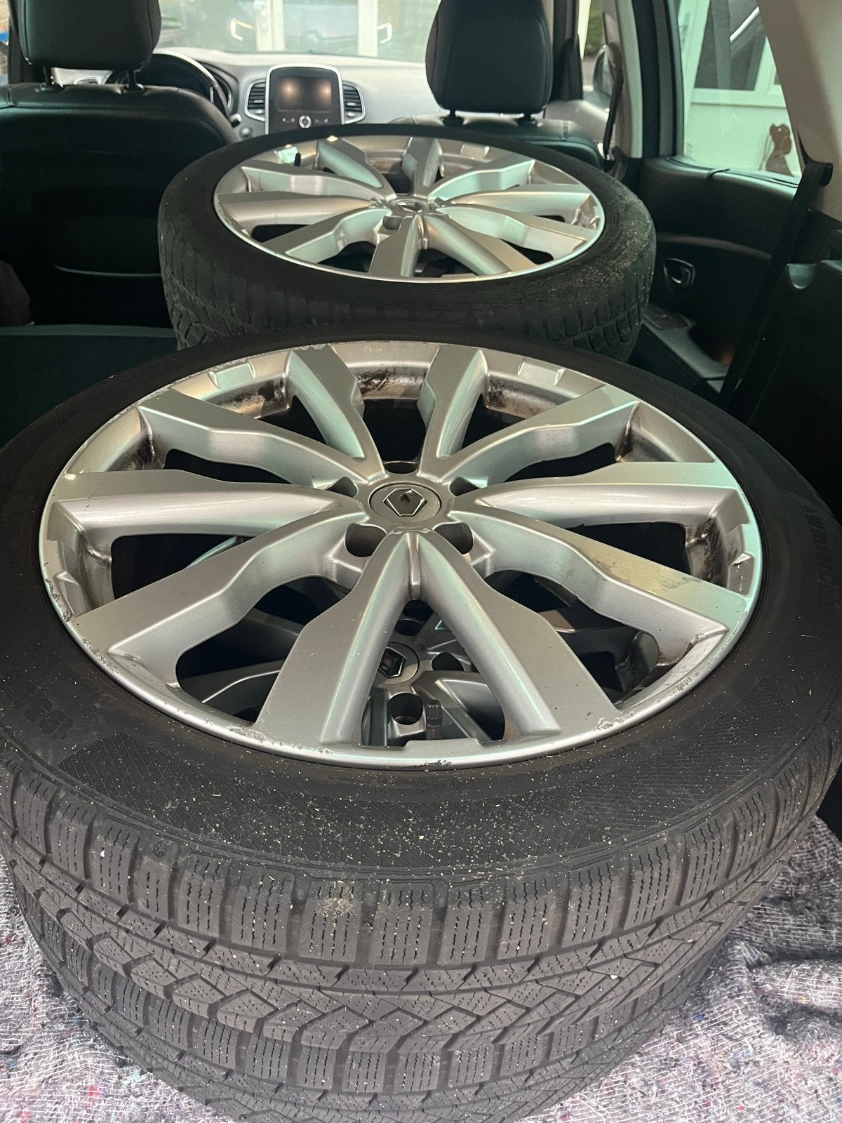 20 inch originele velgen Renault Grand Scenic met winterband, Ophalen, Gebruikt, Banden en Velgen, Winterbanden