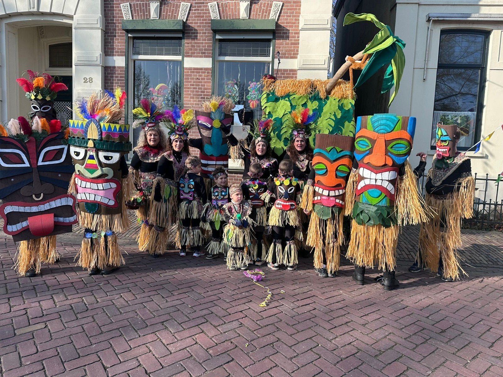 Loopgroep Tiki Kostuum Feestkleding Carnaval Hawaii Thema, Ophalen, Zo goed als nieuw, Overige typen, Carnaval