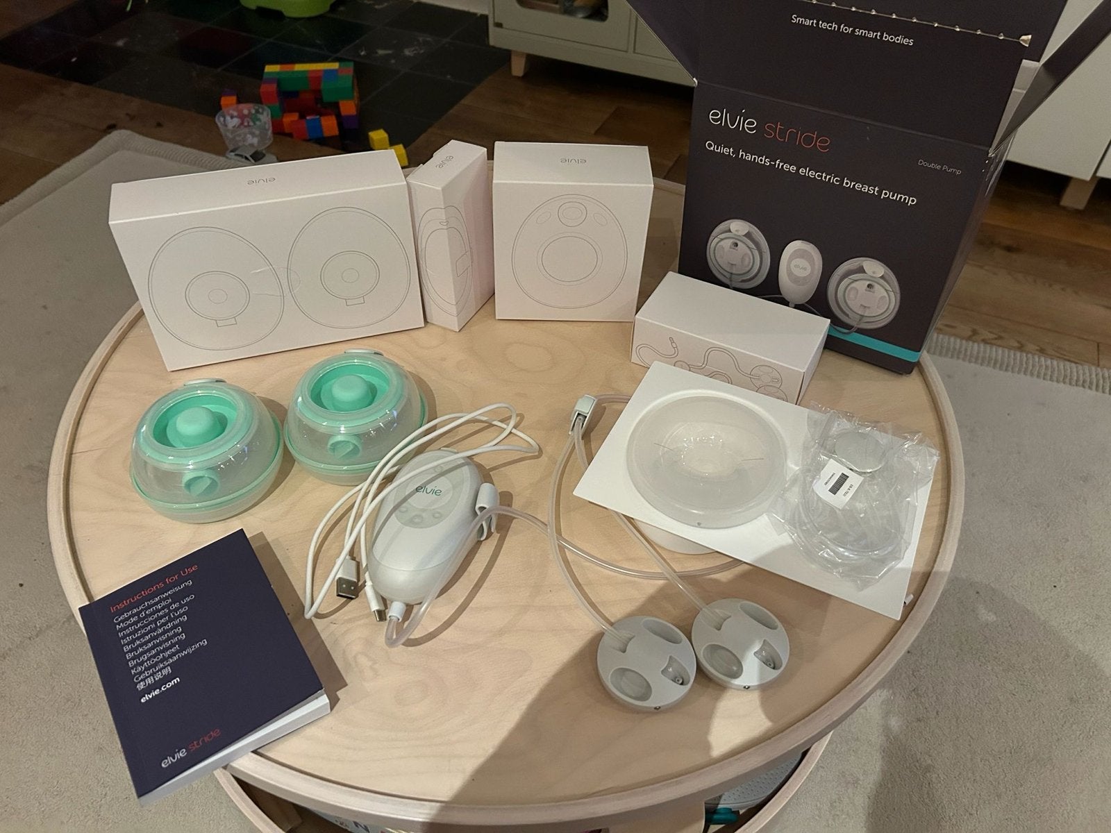 Nieuwe Elvie Stride Dubbele Elektrische Borstkolf, Ophalen of Verzenden, Nieuw