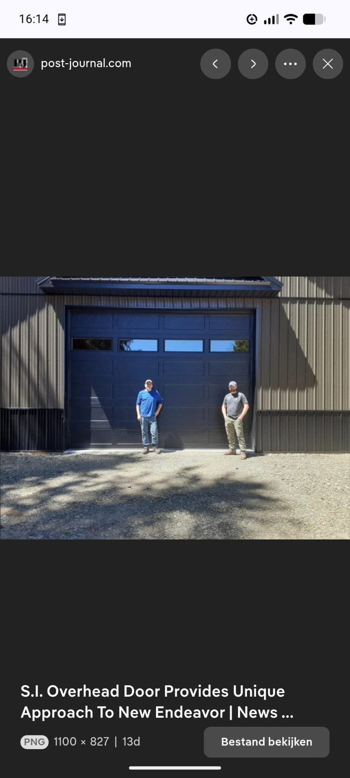 Gedemonteerde overheaddeur op sterkstroom, Ophalen, Garagedeur, Zo goed als nieuw, 120 cm of meer