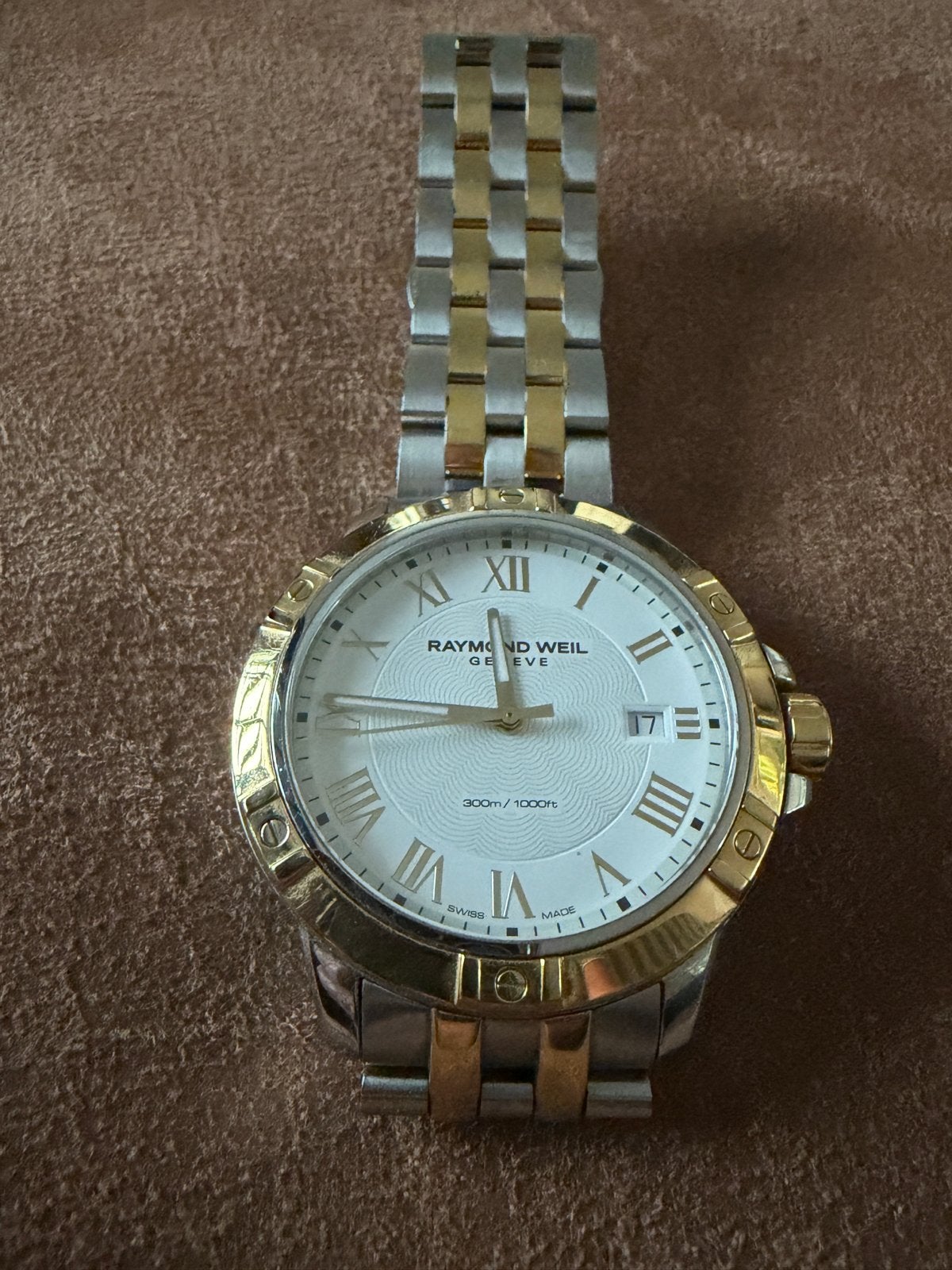 Raymond Weil Tango Bi-color Herenhorloge 41 mm, Sieraden, Tassen en Uiterlijk, Horloges | Heren, Staal, Polshorloge, Zo goed als nieuw
