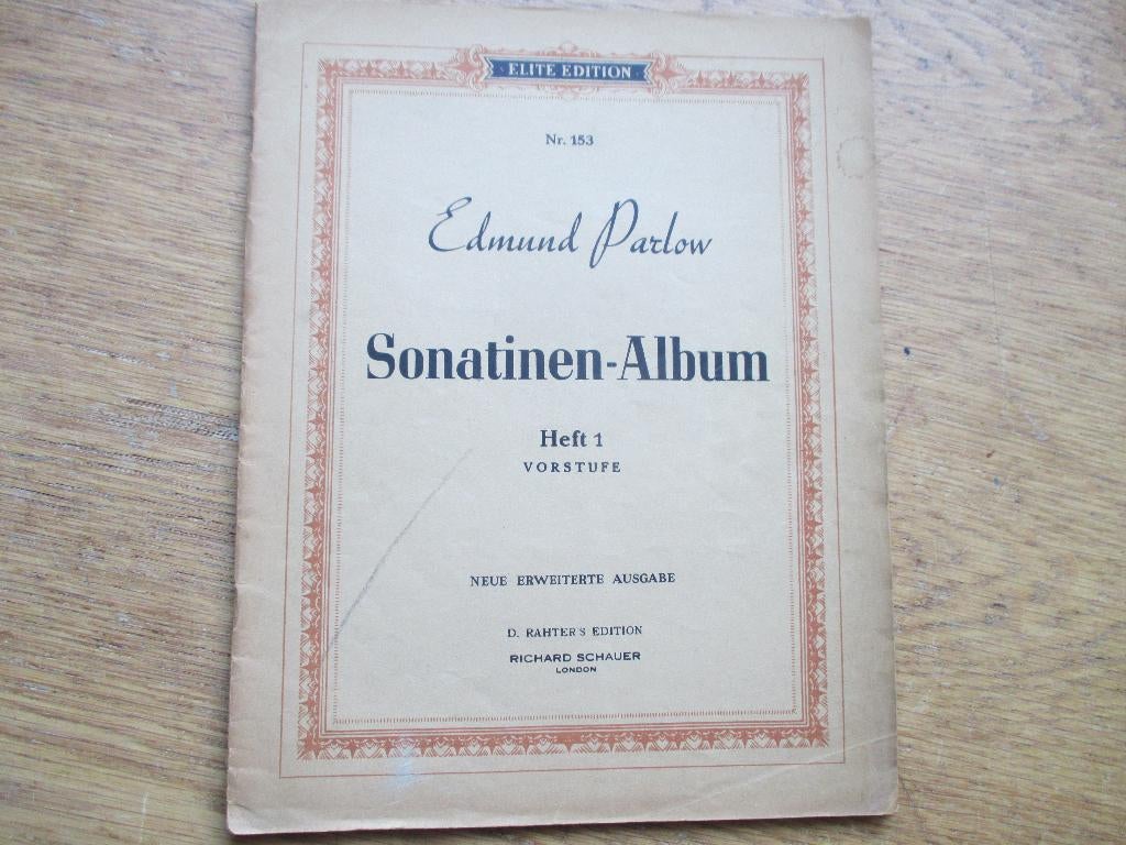 PARLOW - SONATINEN-ALBUM - HEFT 1 - PIANO, Gebruikt, Klassiek, Ophalen of Verzenden, Artiest of Componist