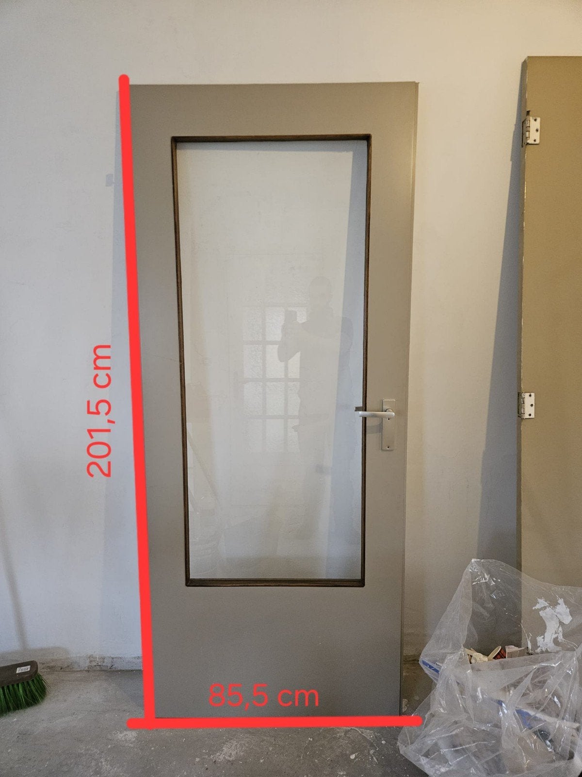 Set van 2 binnendeuren: 1 dichte, 1 met glas, Gebruikt, 80 tot 100 cm, Binnendeur, Ophalen of Verzenden